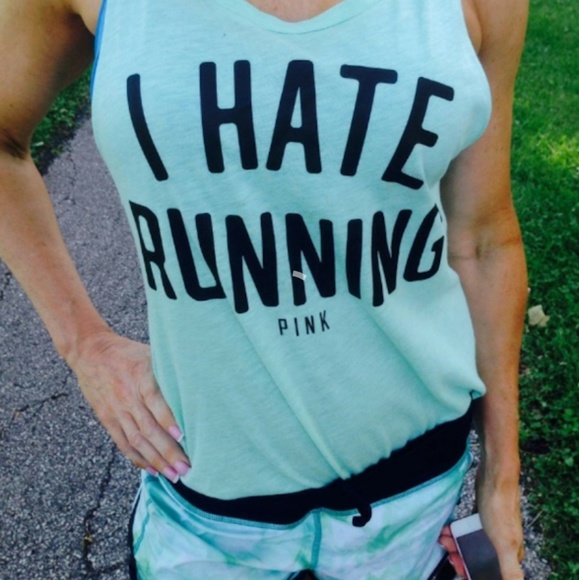 PINK Victoria's Secret Tops - I hate running tank top🎉